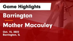 Barrington  vs Mother Macauley Game Highlights - Oct. 15, 2022