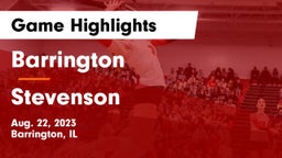 Barrington  vs Stevenson  Game Highlights - Aug. 22, 2023