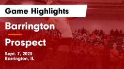 Barrington  vs Prospect Game Highlights - Sept. 7, 2023