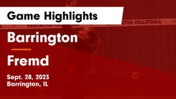 Barrington  vs Fremd  Game Highlights - Sept. 28, 2023
