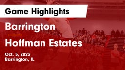 Barrington  vs Hoffman Estates  Game Highlights - Oct. 5, 2023