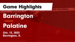 Barrington  vs Palatine Game Highlights - Oct. 12, 2023