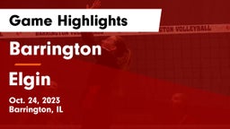 Barrington  vs Elgin  Game Highlights - Oct. 24, 2023