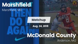 Matchup: Marshfield High vs. McDonald County  2018