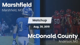 Matchup: Marshfield High vs. McDonald County  2019