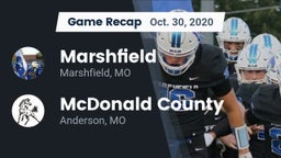 Recap: Marshfield  vs. McDonald County  2020