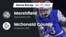 Recap: Marshfield  vs. McDonald County  2023