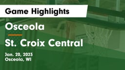 Osceola  vs St. Croix Central  Game Highlights - Jan. 20, 2023