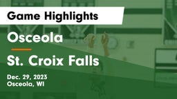 Osceola  vs St. Croix Falls  Game Highlights - Dec. 29, 2023
