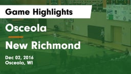 Osceola  vs New Richmond  Game Highlights - Dec 02, 2016