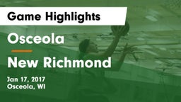 Osceola  vs New Richmond  Game Highlights - Jan 17, 2017