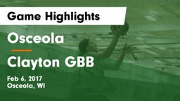 Osceola  vs Clayton GBB Game Highlights - Feb 6, 2017