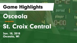 Osceola  vs St. Croix Central  Game Highlights - Jan. 18, 2018