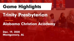 Trinity Presbyterian  vs Alabama Christian Academy  Game Highlights - Dec. 19, 2020