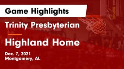 Trinity Presbyterian  vs Highland Home  Game Highlights - Dec. 7, 2021