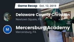 Recap: Delaware County Christian  vs. Mercersburg Academy 2019