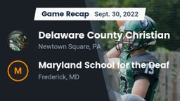 Recap: Delaware County Christian  vs. Maryland School for the Deaf  2022