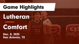 Lutheran  vs Comfort  Game Highlights - Dec. 8, 2023