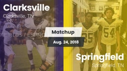 Matchup: Clarksville High vs. Springfield  2018