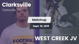 Matchup: Clarksville High vs. WEST CREEK JV 2019