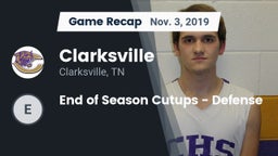 Recap: Clarksville  vs. End of Season Cutups - Defense 2019