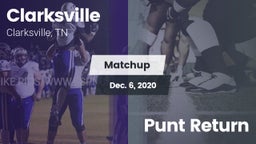 Matchup: Clarksville High vs. Punt Return 2020