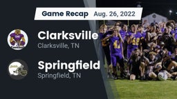 Recap: Clarksville  vs. Springfield  2022