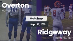 Matchup: Overton  vs. Ridgeway  2019