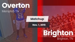 Matchup: Overton  vs. Brighton  2019