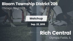Matchup: Bloom  vs. Rich Central  2016