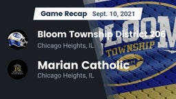 Recap: Bloom Township  District 206 vs. Marian Catholic  2021