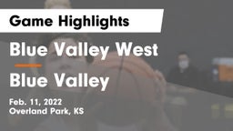 Blue Valley West  vs Blue Valley  Game Highlights - Feb. 11, 2022