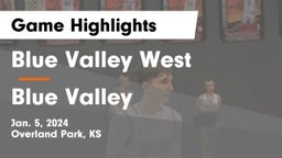 Blue Valley West  vs Blue Valley  Game Highlights - Jan. 5, 2024