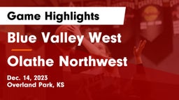 Blue Valley West  vs Olathe Northwest  Game Highlights - Dec. 14, 2023