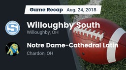Recap: Willoughby South  vs. Notre Dame-Cathedral Latin  2018