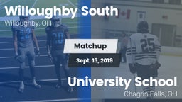 Matchup: Willoughby South vs. University School 2019