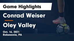 Conrad Weiser  vs Oley Valley  Game Highlights - Oct. 16, 2021