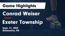 Conrad Weiser  vs Exeter Township  Game Highlights - Sept. 21, 2022