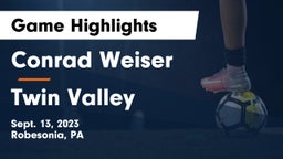 Conrad Weiser  vs Twin Valley  Game Highlights - Sept. 13, 2023