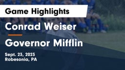 Conrad Weiser  vs Governor Mifflin   Game Highlights - Sept. 23, 2023
