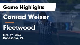 Conrad Weiser  vs Fleetwood  Game Highlights - Oct. 19, 2023