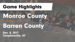Monroe County  vs Barren County  Game Highlights - Dec. 8, 2017