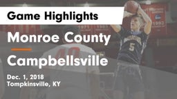 Monroe County  vs Campbellsville  Game Highlights - Dec. 1, 2018