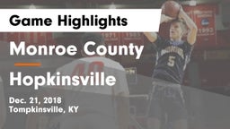 Monroe County  vs Hopkinsville  Game Highlights - Dec. 21, 2018