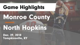 Monroe County  vs North Hopkins  Game Highlights - Dec. 29, 2018