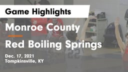 Monroe County  vs Red Boiling Springs  Game Highlights - Dec. 17, 2021