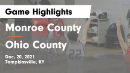 Monroe County  vs Ohio County  Game Highlights - Dec. 20, 2021