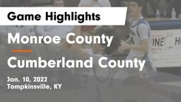 Monroe County  vs Cumberland County  Game Highlights - Jan. 10, 2022
