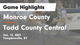 Monroe County  vs Todd County Central  Game Highlights - Jan. 13, 2022