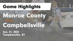 Monroe County  vs Campbellsville  Game Highlights - Jan. 21, 2022